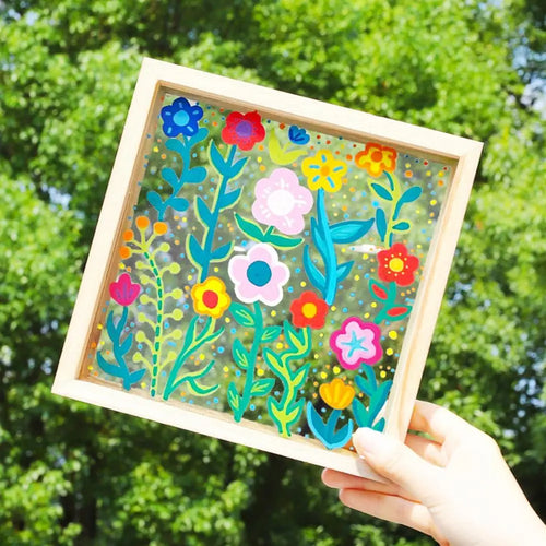 Wood and acrylic glass photo frame for children - vue 4 sur 7