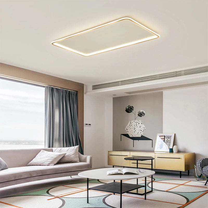 Modern simple dimmable LED ceiling light round or square - vue 3 sur 27