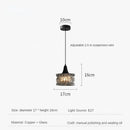Minimalist Italian pendant light in premium copper and glass