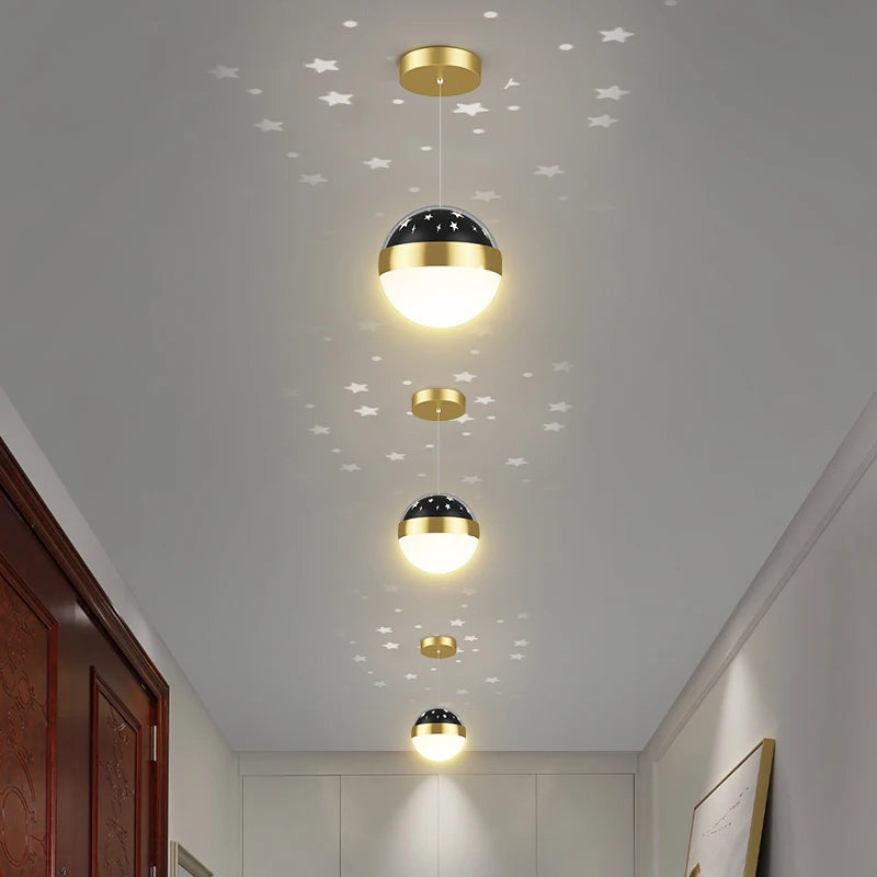 Star LED ball pendant light for indoor and outdoor decoration - vue 3 sur 9