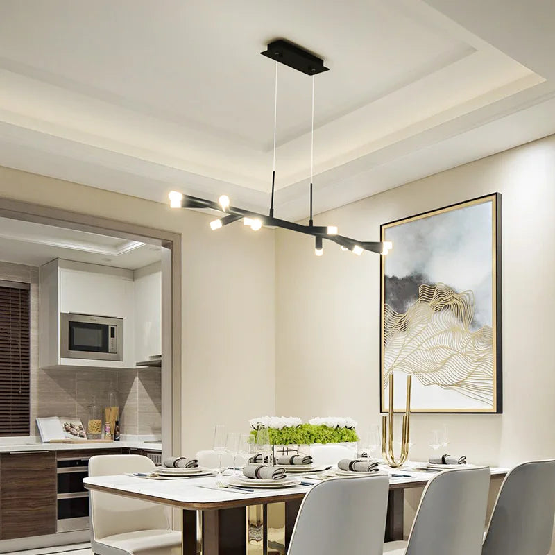 Modern LED chandelier for Nordic interior decoration - vue 5 sur 9