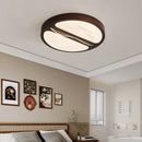 Rectangular full spectrum ceiling light in black walnut