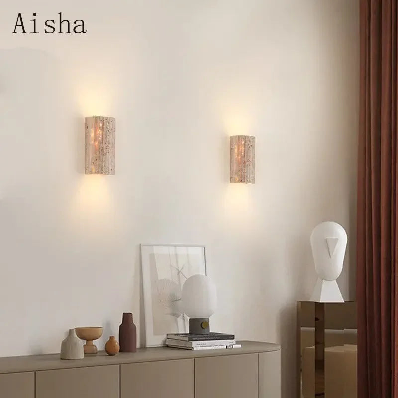 Decorative stone outdoor retro wall light - vue 4 sur 7