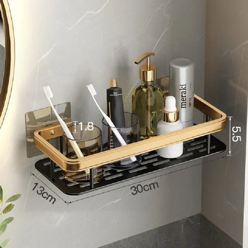 luxury rustproof wall shelves for bathroom accessories - vue 3 sur 17