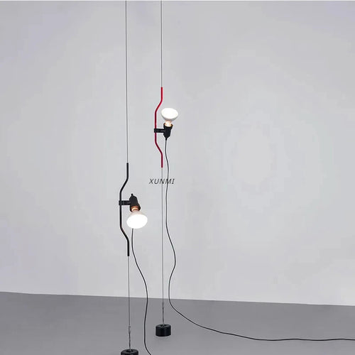 Italian minimalist adjustable height decorative floor chandelier - vue 2 sur 12