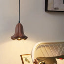 Handmade modern walnut wood pendant light home decor