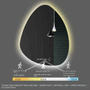 irregular vertical mirror with led light and bluetooth speaker