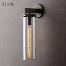 Retro glass wall light for elegant interior decoration