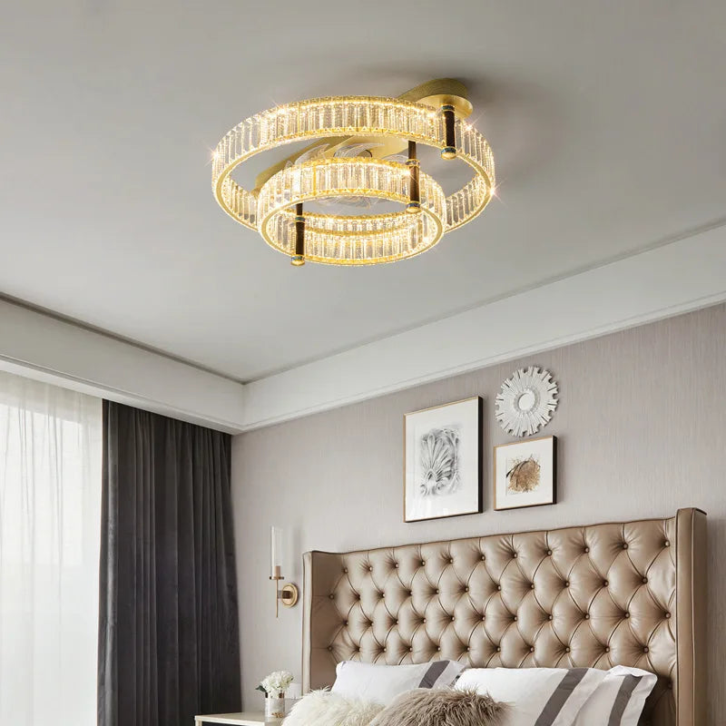 Modern crystal ceiling light for elegant interiors - vue 4 sur 9