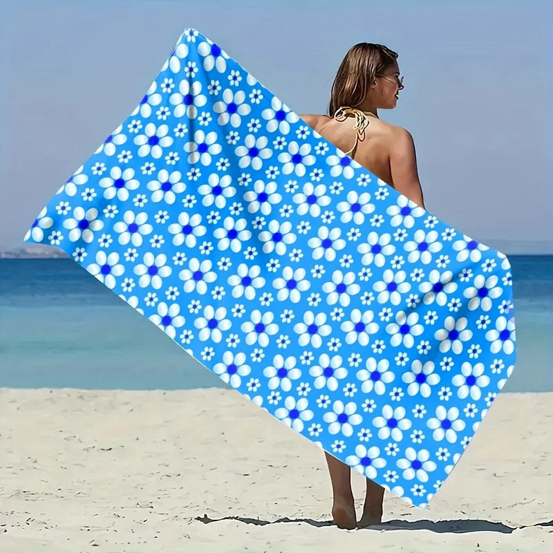 Vintage floral microfibre beach towel multi-purpose