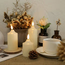 set of 3 flameless led candles with remote timer