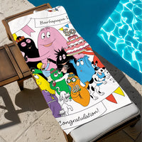Barbapapa cartoon quick-dry beach towel