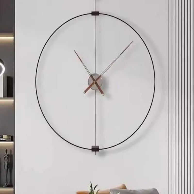 silent and aesthetic wall clock for interior decoration - vue 4 sur 7