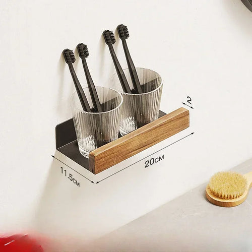 étagère murale en bois massif pour rangement pratique sans perforation - vue 10 sur 10
