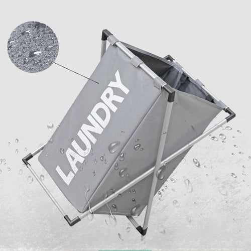Foldable and waterproof laundry basket for versatile storage - vue 2 sur 11
