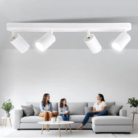 Adjustable LED pendant ceiling light with track lighting