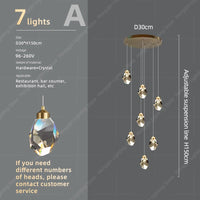 Modern high crystal chandelier for refined lighting