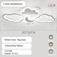Modern LED moon, star and cloud chandelier for children