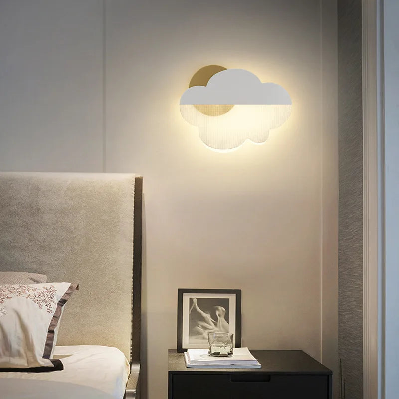Acrylic LED cloud wall light for children's bedroom