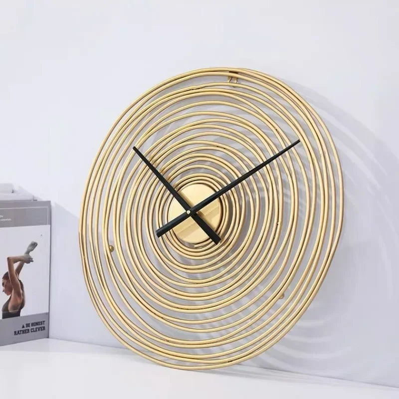modern silent metal wall clock elegant design for interior