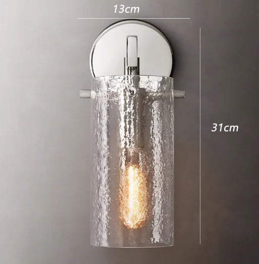 Retro glass wall light for elegant interior decoration