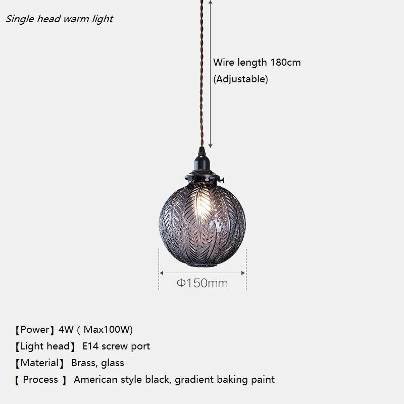 Modern glass pendant light nordic loft decorative style - vue 3 sur 10
