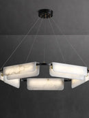 Modern designer chandelier in pure natural marble and copper