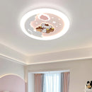 Astronaut ceiling light for children's room with playful and protective design