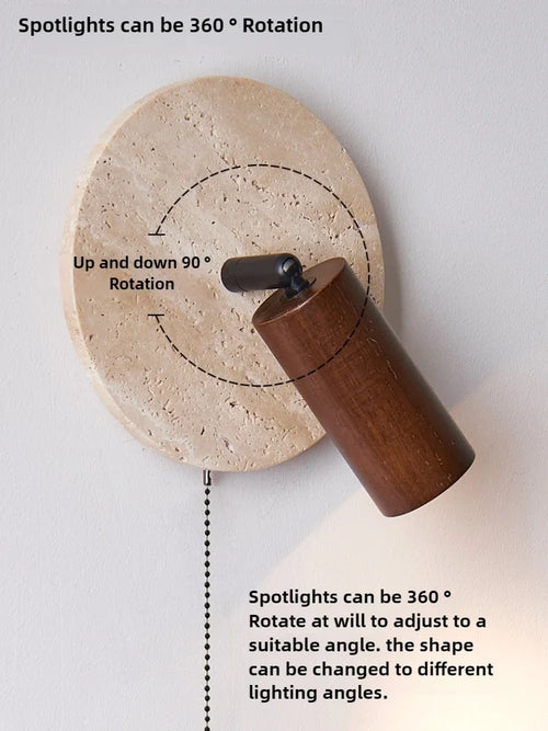Natural stone spot light with creative retro medieval style - vue 5 sur 8