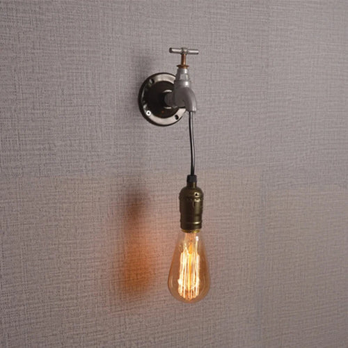 applique murale industrielle vintage en fer pour loft bar restaurant - vue 10 sur 10