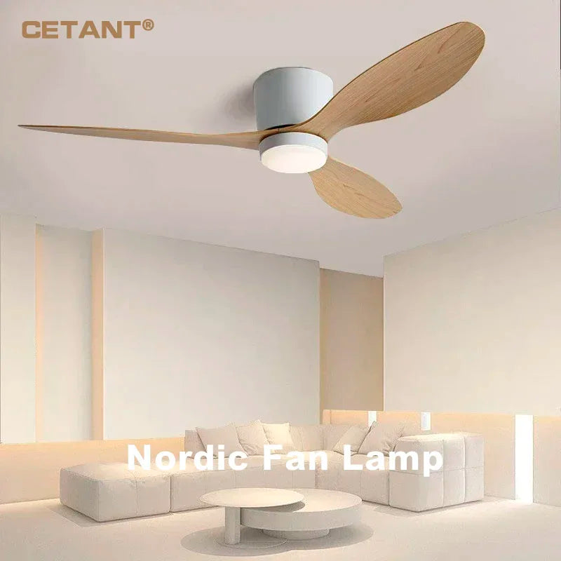 Nordic ceiling fan light with remote control