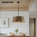 Nordic Sandyha woven rope LED pendant light for home decoration
