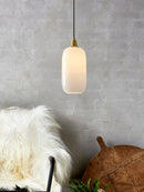 White glass chandelier for an elegant artistic ambience
