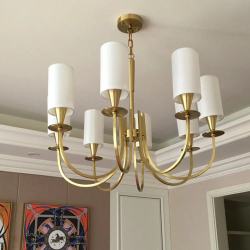 Nordic American country style copper chandelier for lighting - vue 4 sur 12