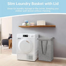 foldable laundry basket with lid for convenient storage