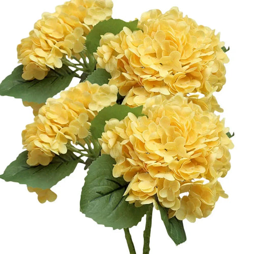 Set of 4 realistic artificial hydrangea flowers for decoration and weddings - vue 17 sur 18