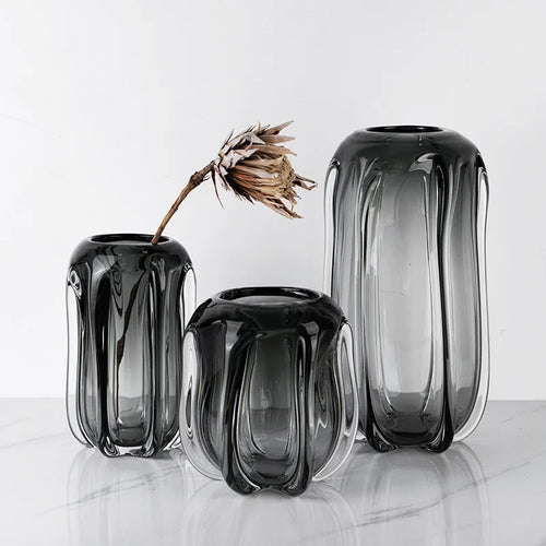 thick glass vase for terrarium and floral decoration - vue 4 sur 9