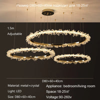 Luxury modern crystal chandelier decorative pendant light