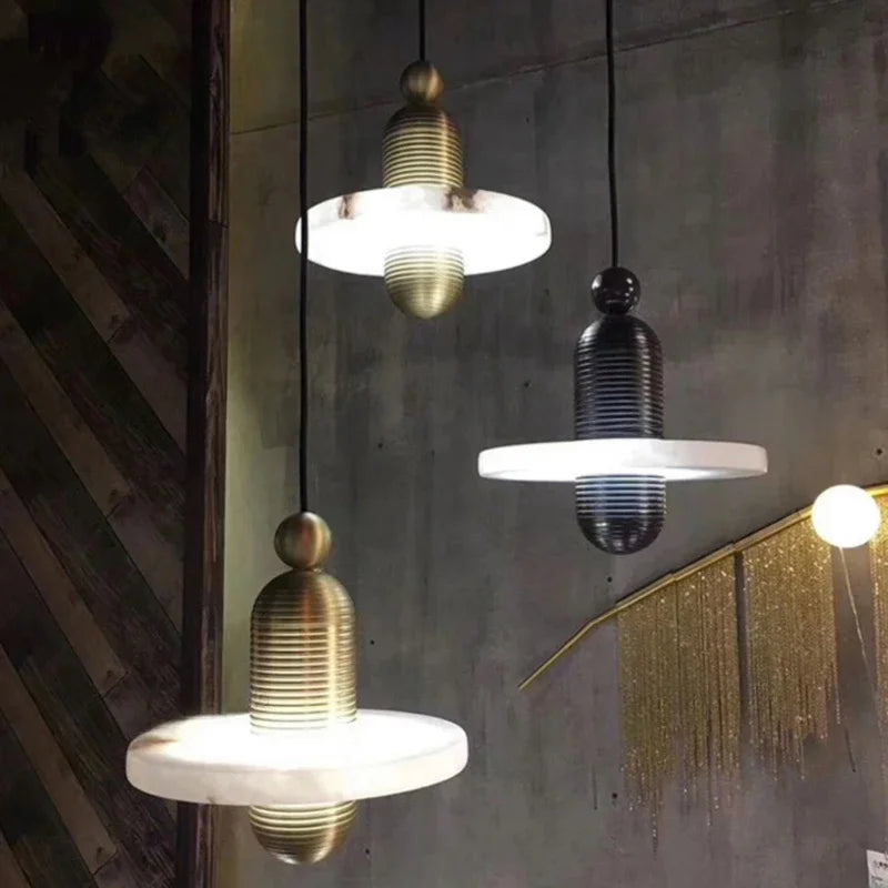 Designer LED marble pendant light for elegant interiors
