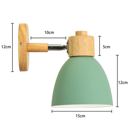 Modern nordic style wooden LED wall light - vue 11 sur 23
