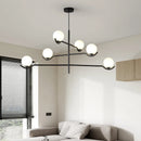 Modern white glass chandelier for an elegant interior