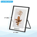 Set of 2 metal and glass photo frames for decoration