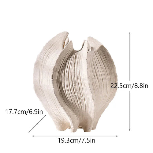 ceramic marine vase modern nordic decoration dried flowers - vue 11 sur 14