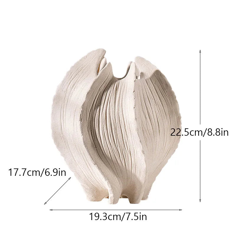 ceramic marine vase modern nordic decoration dried flowers - vue 11 sur 14
