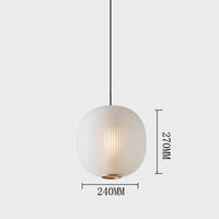 Modern Nordic frosted glass LED pendant light