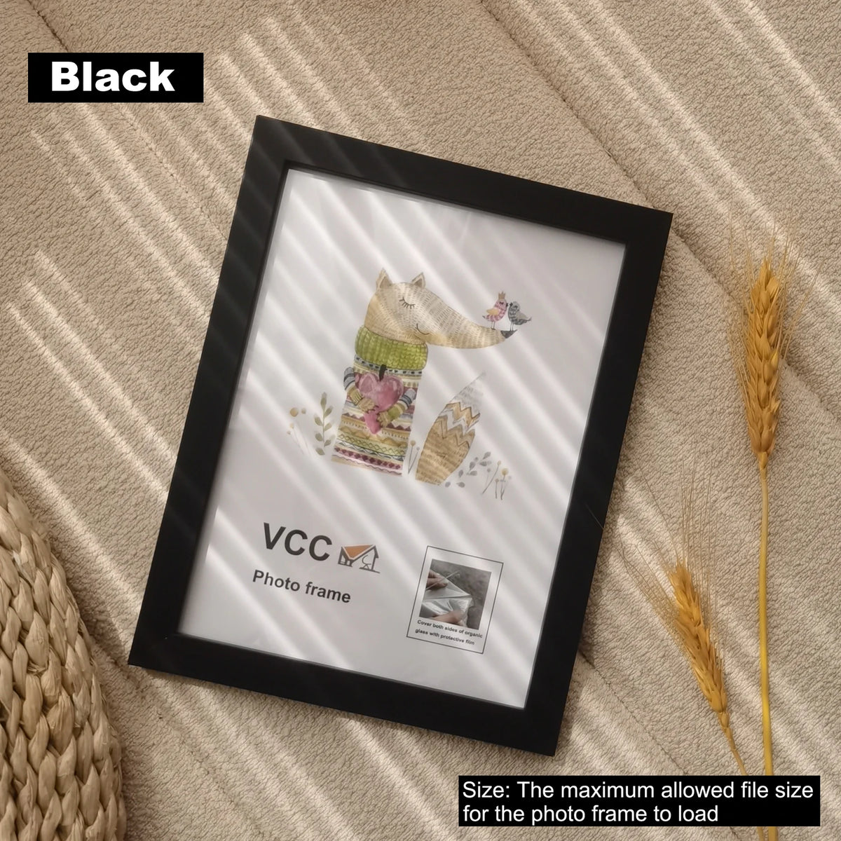 Decorative wooden photo frame for hanging or standing - vue 8 sur 10