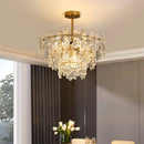 Modern crystal chandelier with floral design pendant light