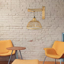 Rattan wall light boho bedside lamp for barn, living room, loft, bathroom, porch