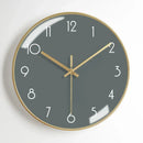 modern metal wall clock, aesthetic and silent