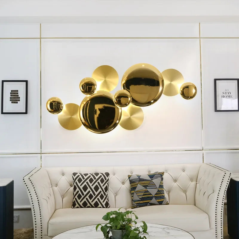 Modern nordic luxury LED wall light for TV background